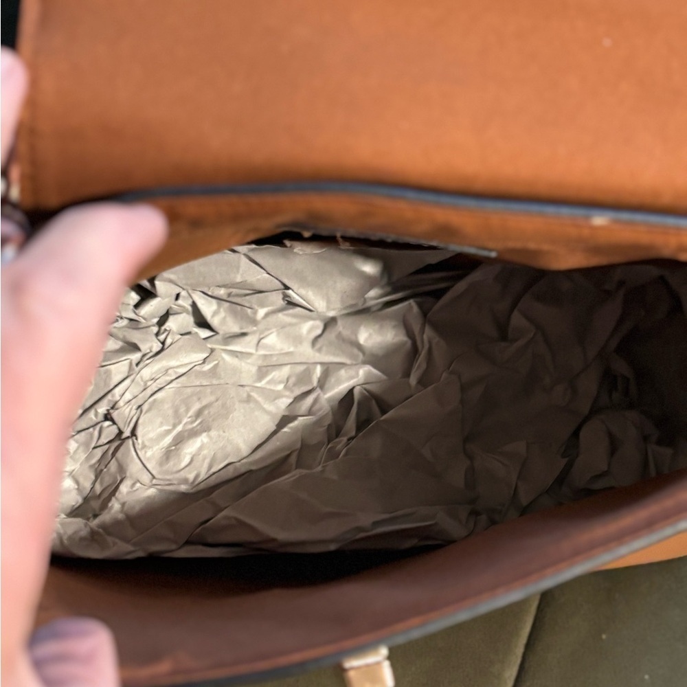 Nicole Miller Brown Vegan Leather Shoulder bag - Picture 9 of 9